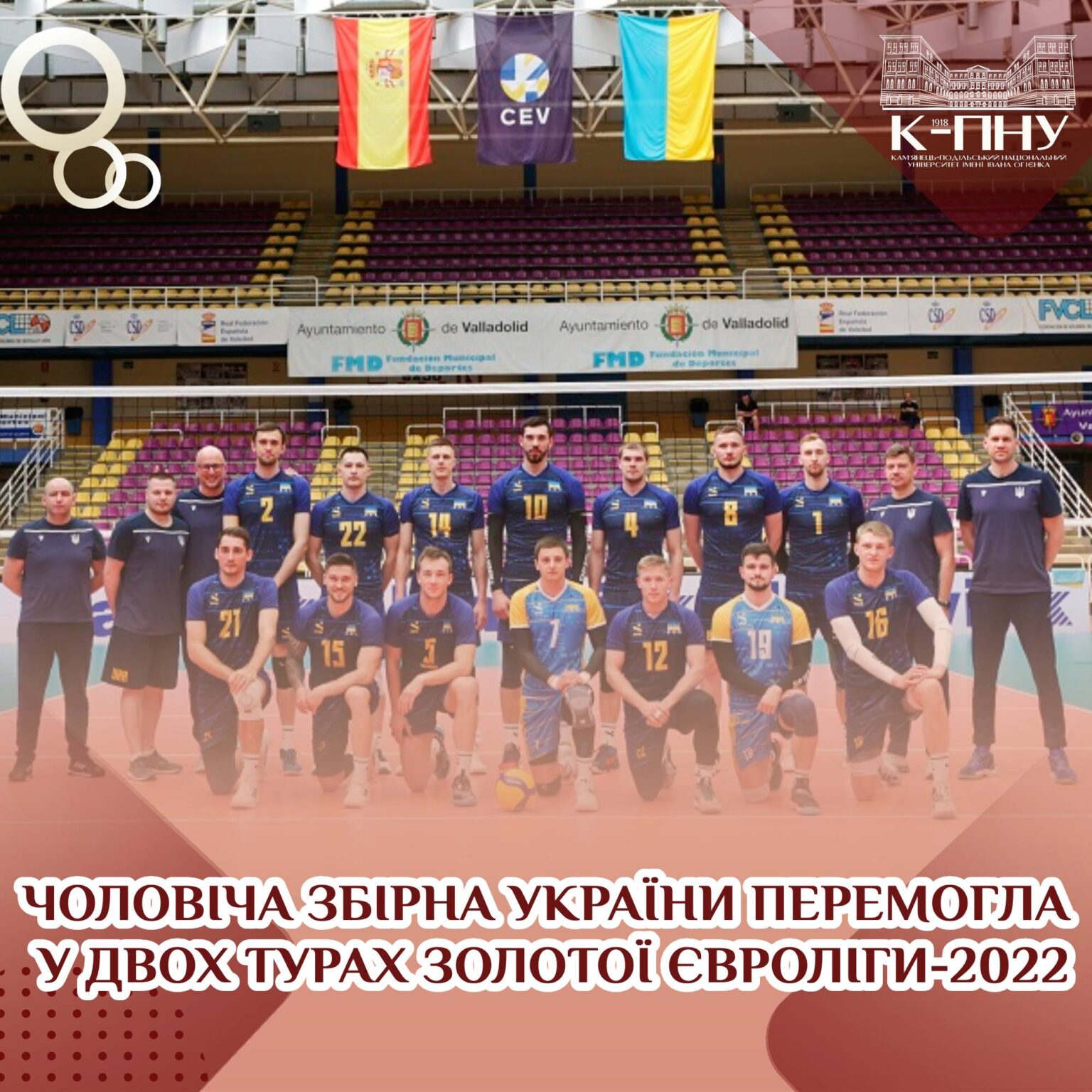 Чоловіча збірна України перемогла у двох турах Золотої Євроліги-2022